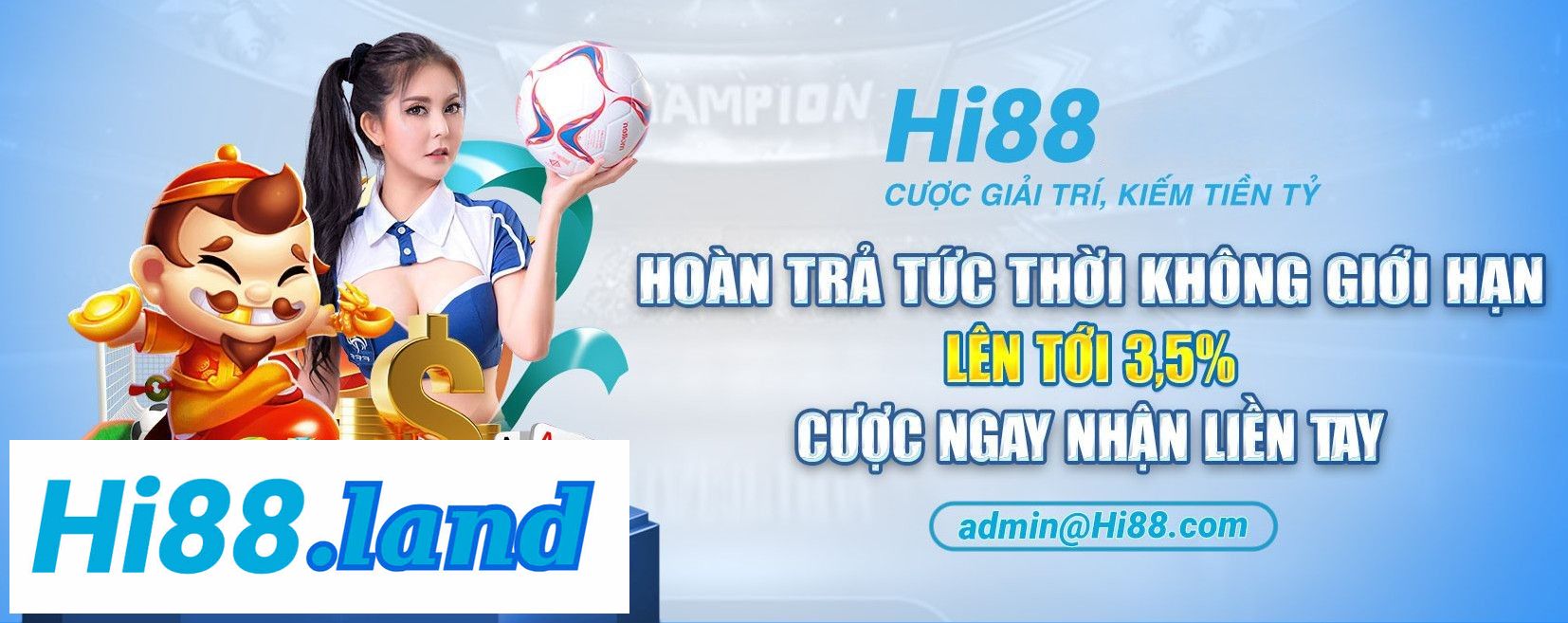 HI88 Hoàn Trả Ngay Lập Tức Tiền Thua Cược Với Giá Trị Lên Đến 3,5%